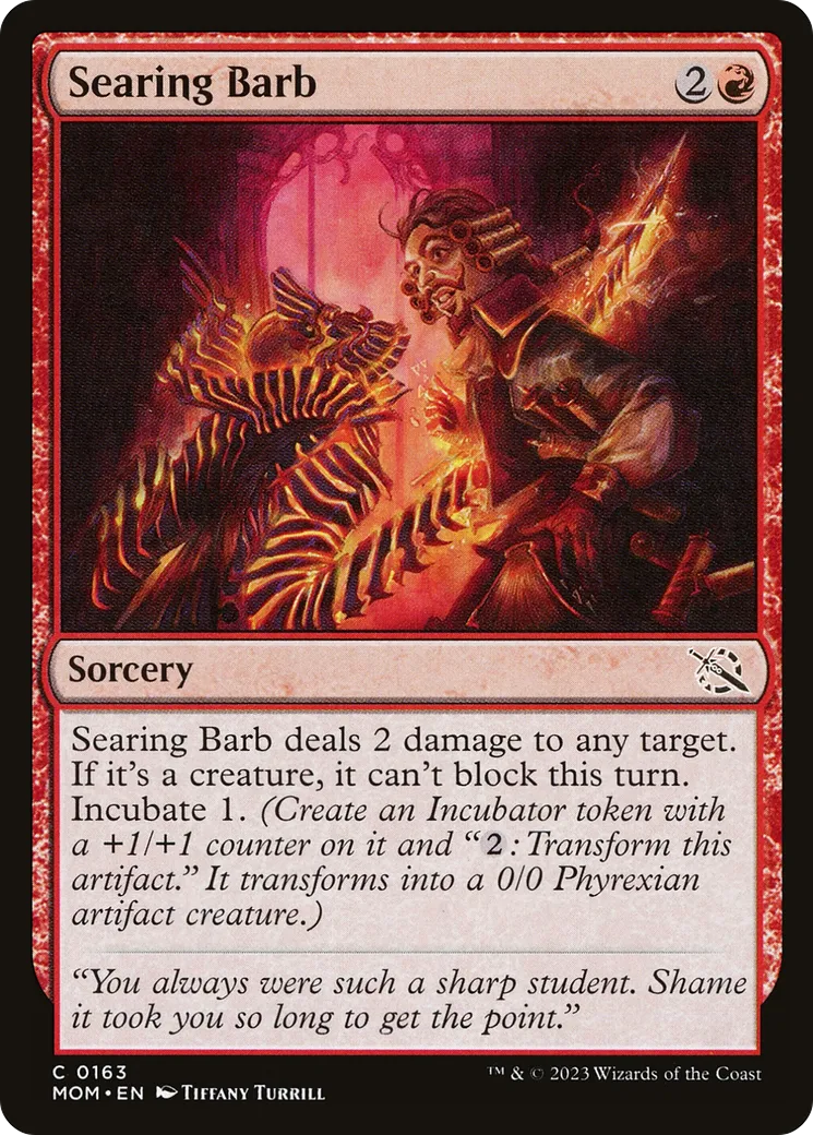 Searing Barb — March of the Machine — Magic: The Gathering