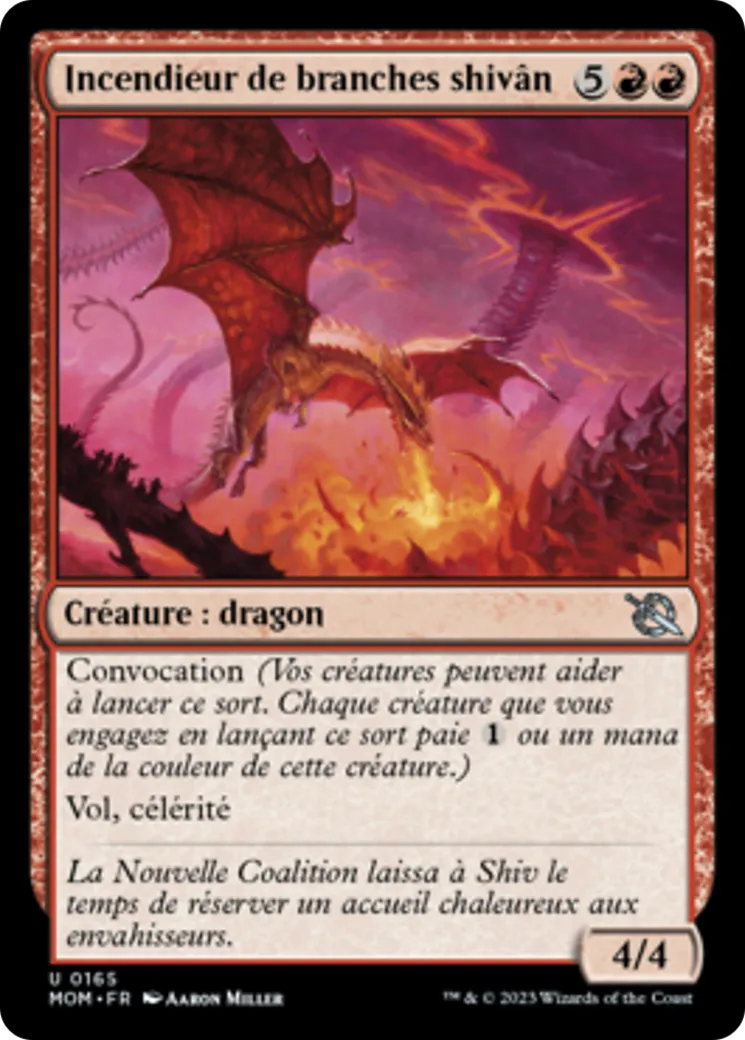 Incendieur de branches shivân — March of the Machine — Magic: The Gathering