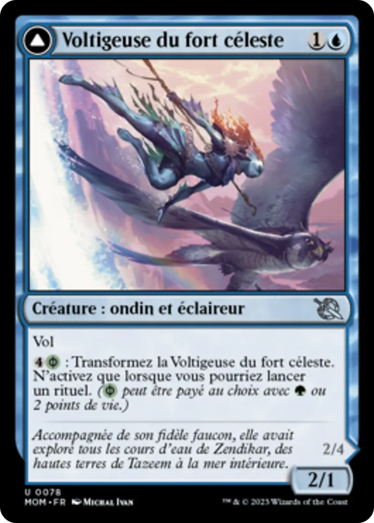 Voltigeuse du fort céleste // Envahisseuse du fort céleste — March of the Machine — Magic: The Gathering