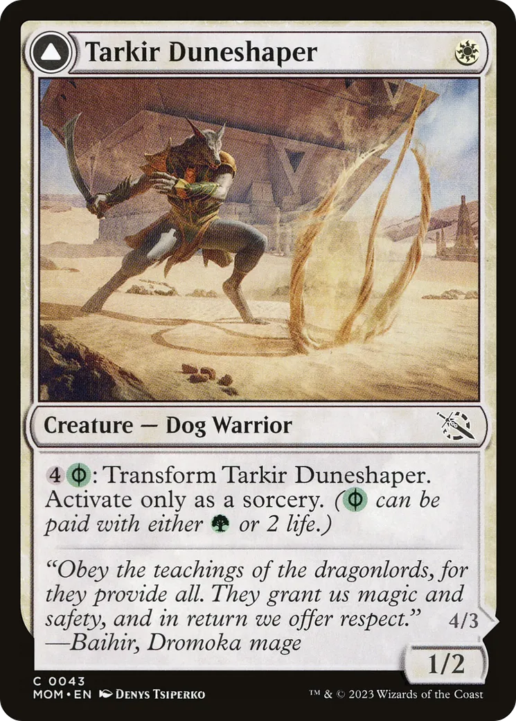 Tarkir Duneshaper // Burnished Dunestomper — March of the Machine — Magic: The Gathering