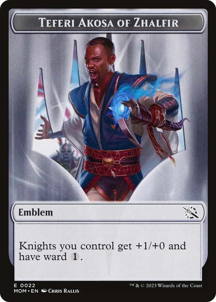 Teferi Akosa of Zhalfir Emblem — March of the Machine — Magic: The Gathering