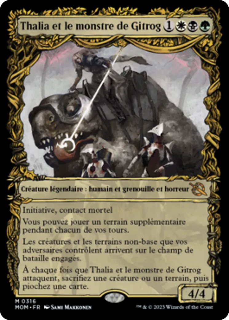 Thalia et le monstre de Gitrog — March of the Machine — Magic: The Gathering