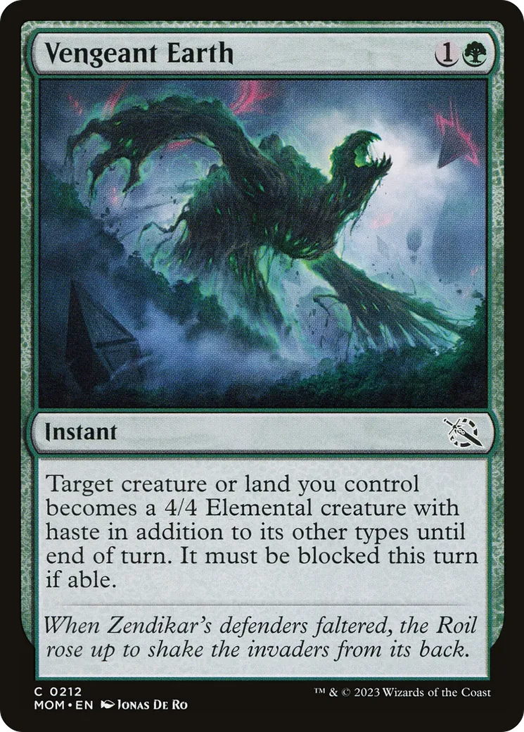 Vengeant Earth — March of the Machine — Magic: The Gathering