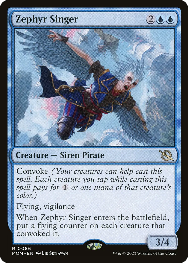 Zephyr Singer — March of the Machine — Magic: The Gathering