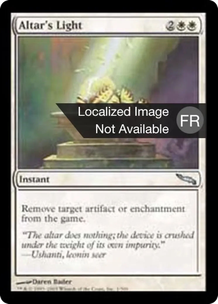 Lumière de l'autel — Mirrodin — Magic: The Gathering