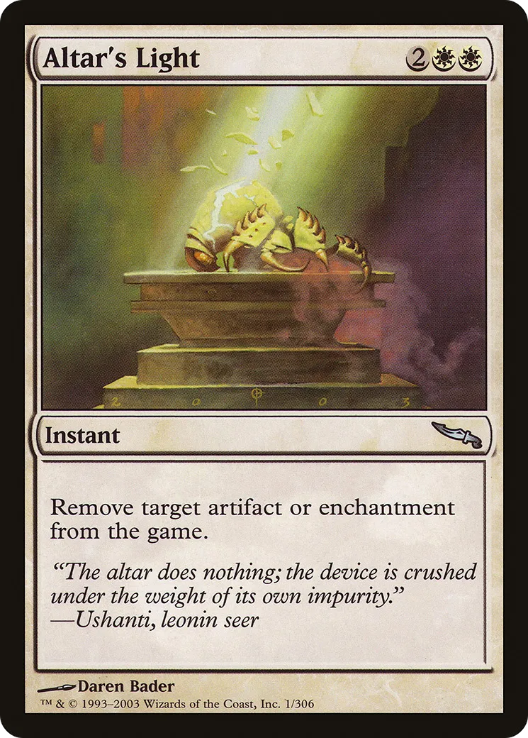 Lumière de l'autel — Mirrodin — Magic: The Gathering