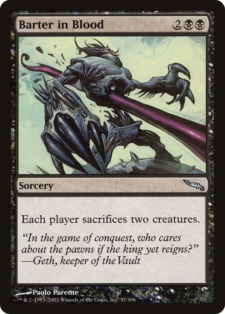 Barter in Blood — Mirrodin — Magic: The Gathering