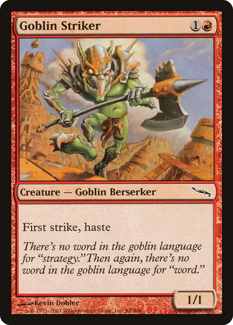 Goblin Striker — Mirrodin — Magic: The Gathering