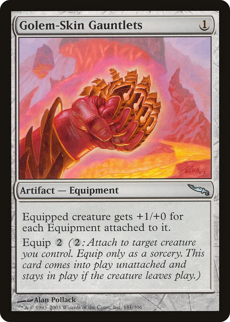 Gantelets en peau de golem — Mirrodin — Magic: The Gathering