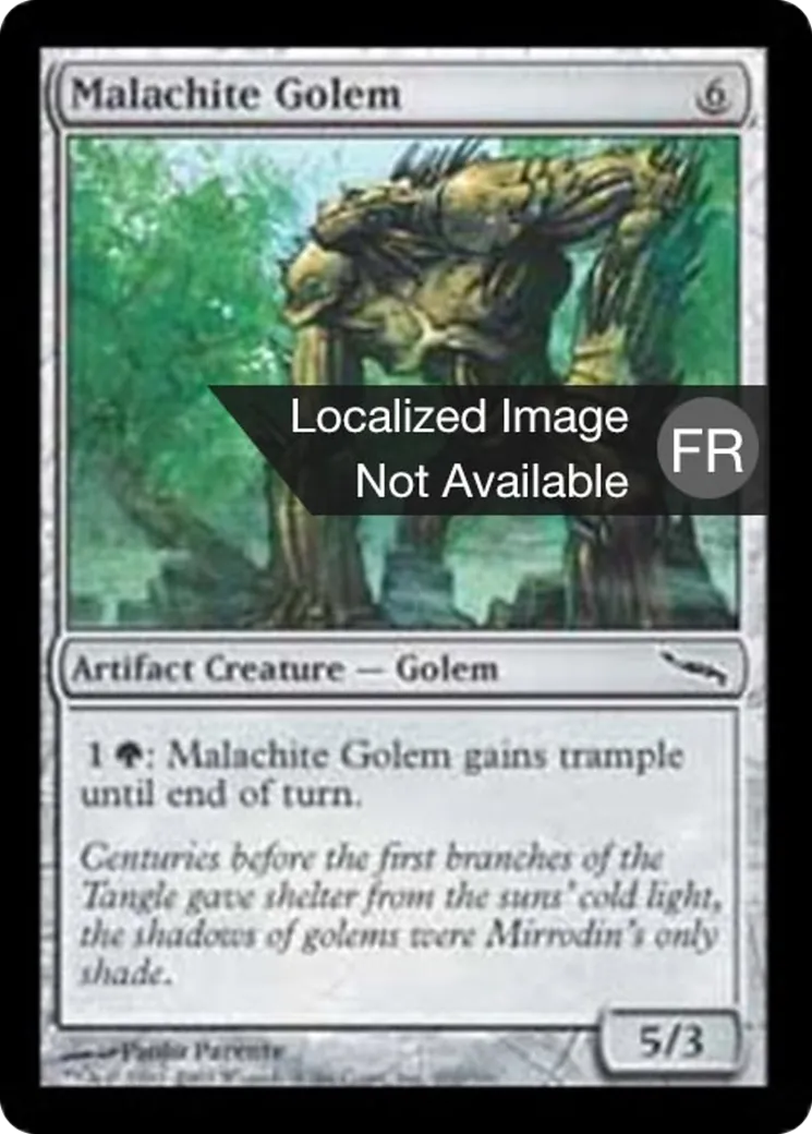 Golem de malachite — Mirrodin — Magic: The Gathering