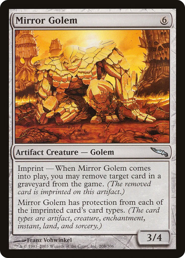 Golem miroir — Mirrodin — Magic: The Gathering