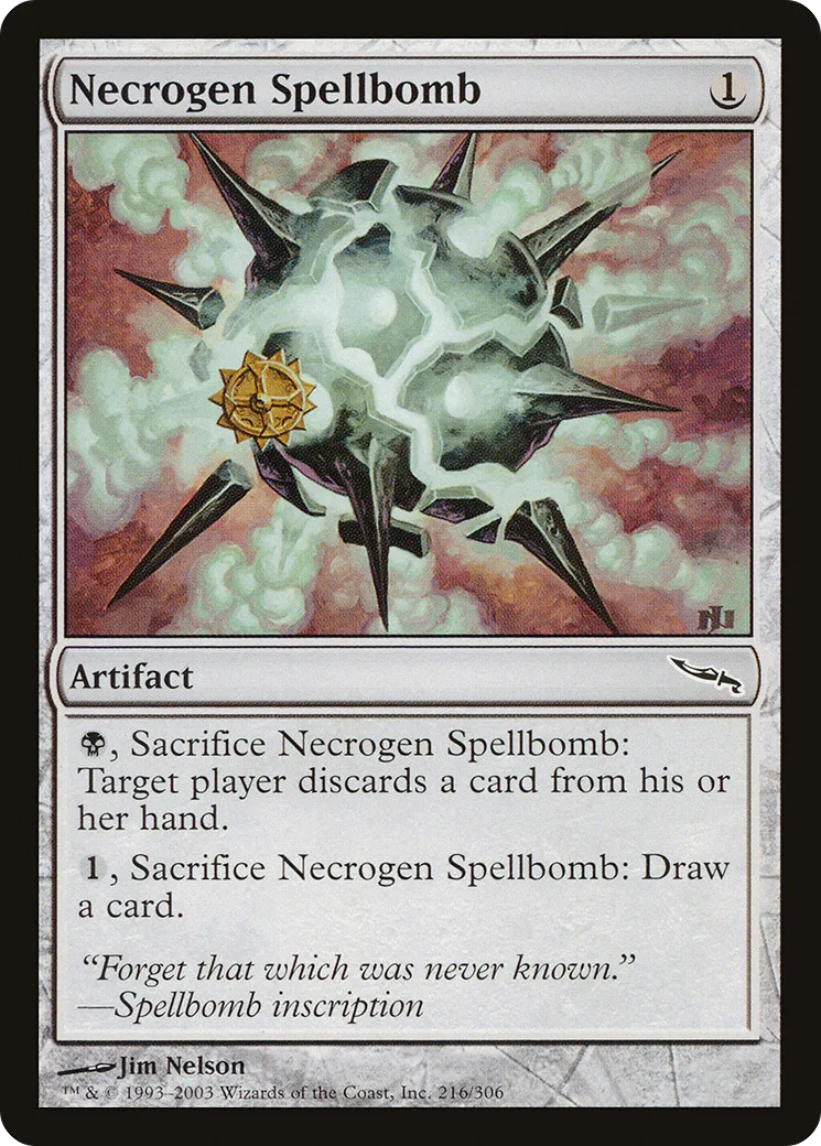 Necrogen Spellbomb — Mirrodin — Magic: The Gathering