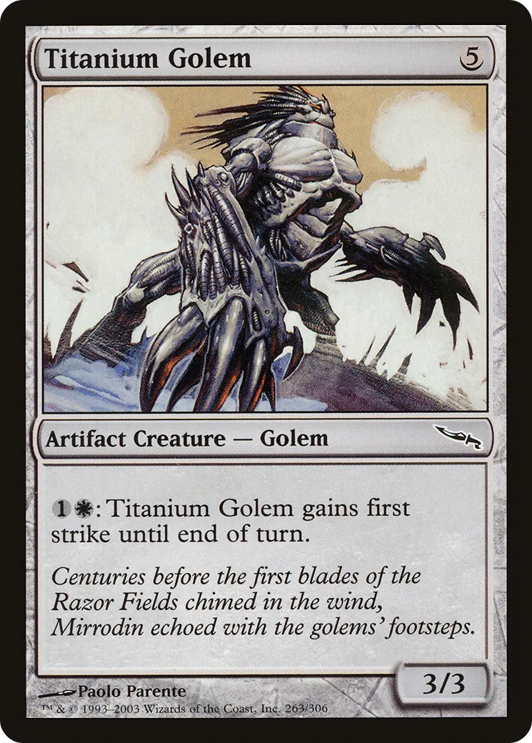 Golem de titane — Mirrodin — Magic: The Gathering