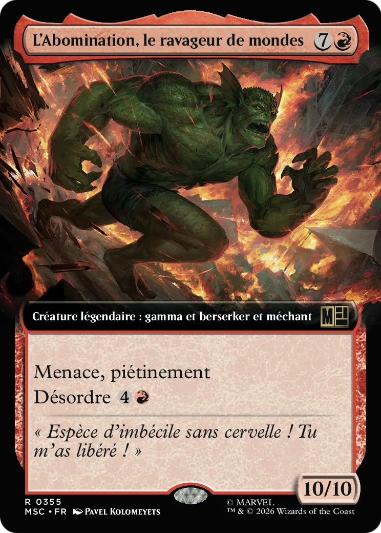 L'Abomination, le ravageur de mondes — Marvel Super Heroes Commander — Magic: The Gathering