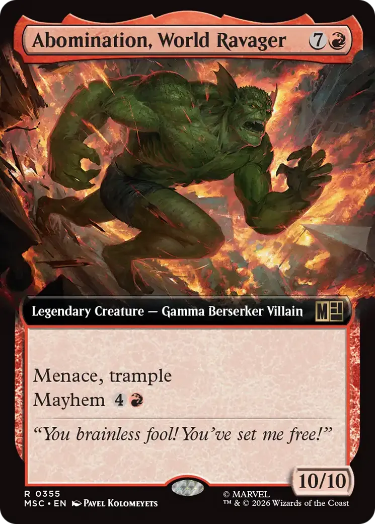 Abomination, World Ravager — Marvel Super Heroes Commander — Magic: The Gathering