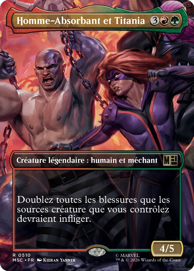 Homme-Absorbant et Titania — Marvel Super Heroes Commander — Magic: The Gathering