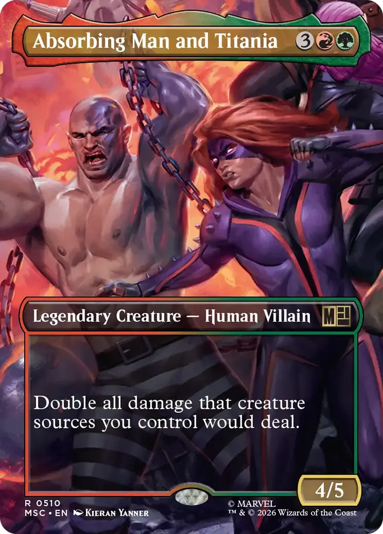 Absorbing Man and Titania — Marvel Super Heroes Commander — Magic: The Gathering