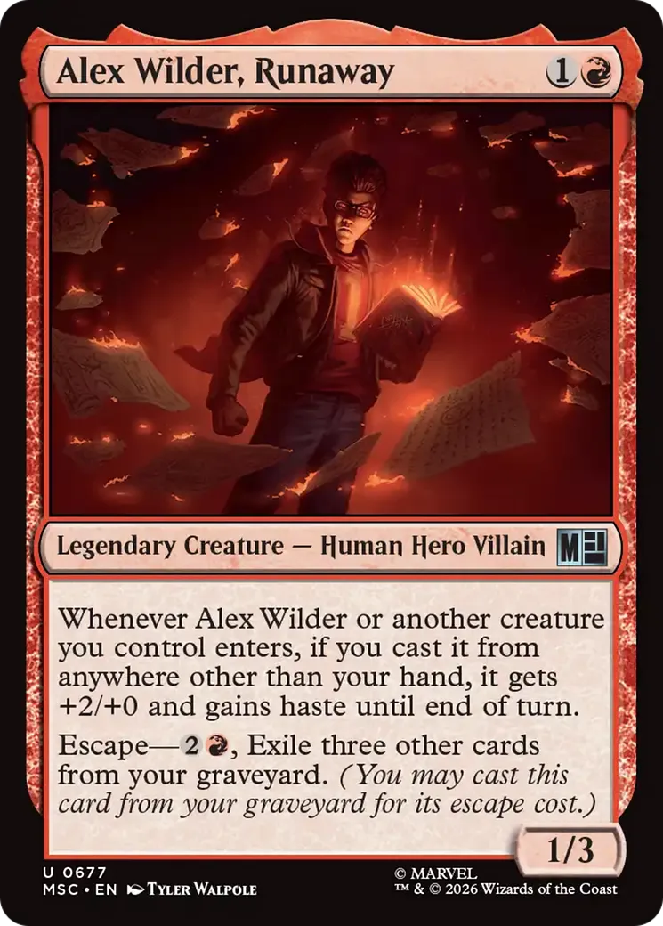 Alex Wilder, Runaway — Marvel Super Heroes Commander — Magic: The Gathering