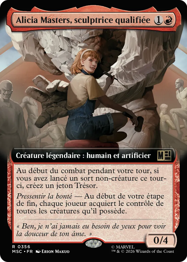 Alicia Masters, sculptrice qualifiée — Marvel Super Heroes Commander — Magic: The Gathering