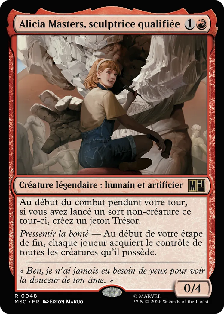 Alicia Masters, sculptrice qualifiée — Marvel Super Heroes Commander — Magic: The Gathering