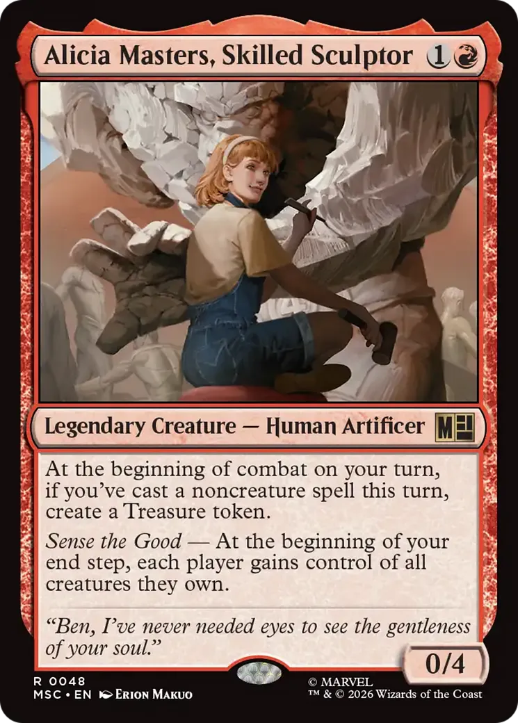 Alicia Masters, sculptrice qualifiée — Marvel Super Heroes Commander — Magic: The Gathering