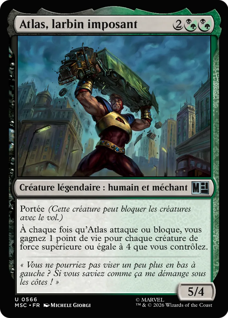 Atlas, larbin imposant — Marvel Super Heroes Commander — Magic: The Gathering