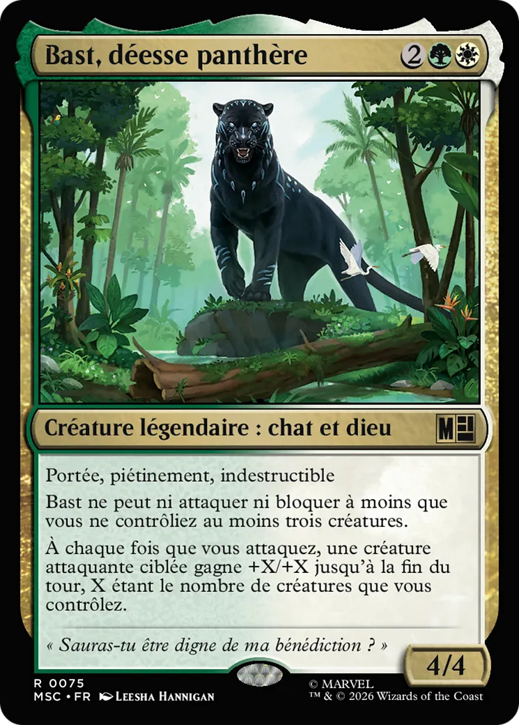 Bast, déesse panthère — Marvel Super Heroes Commander — Magic: The Gathering
