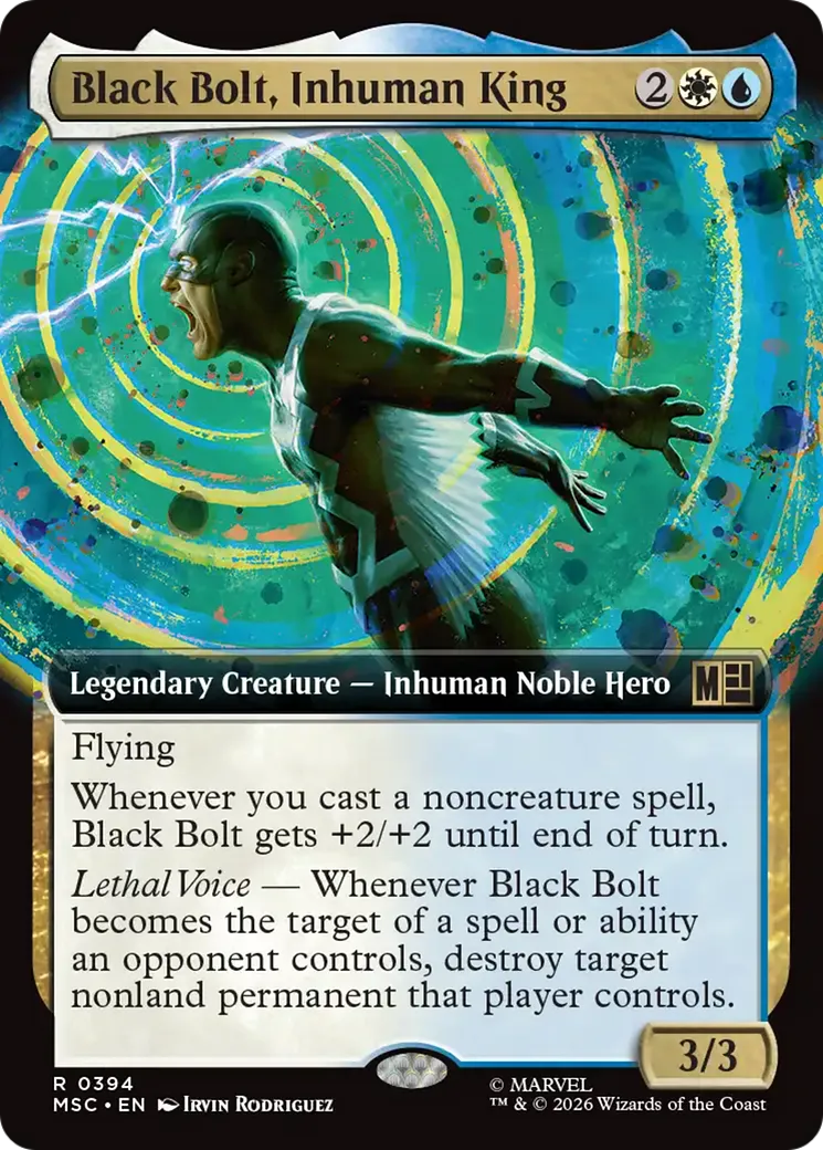 Black Bolt, Inhuman King — Marvel Super Heroes Commander — Magic: The Gathering