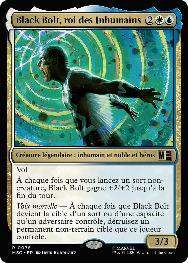 Black Bolt, roi des Inhumains — Marvel Super Heroes Commander — Magic: The Gathering