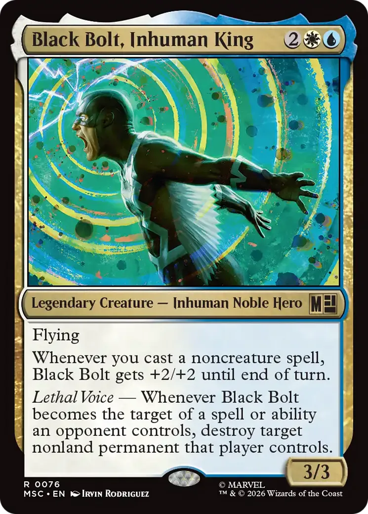 Black Bolt, roi des Inhumains — Marvel Super Heroes Commander — Magic: The Gathering