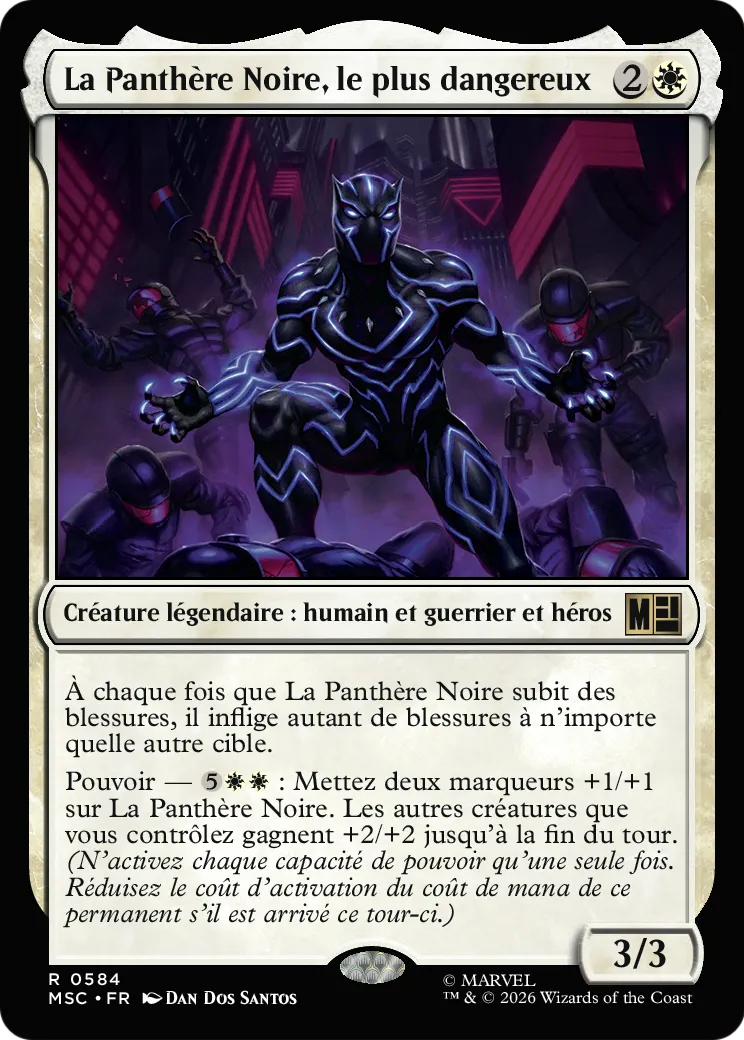 La Panthère Noire, le plus dangereux — Marvel Super Heroes Commander — Magic: The Gathering