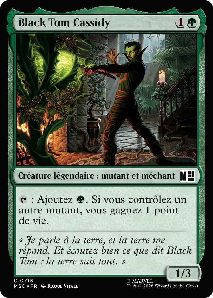 Black Tom Cassidy — Marvel Super Heroes Commander — Magic: The Gathering
