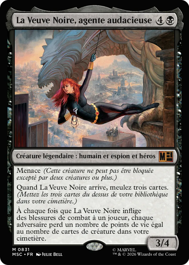 La Veuve Noire, agente audacieuse — Marvel Super Heroes Commander — Magic: The Gathering