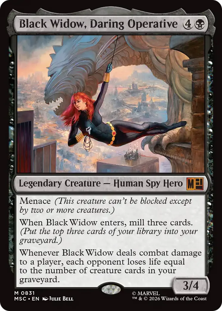 Black Widow, Daring Operative — Marvel Super Heroes Commander — Magic: The Gathering