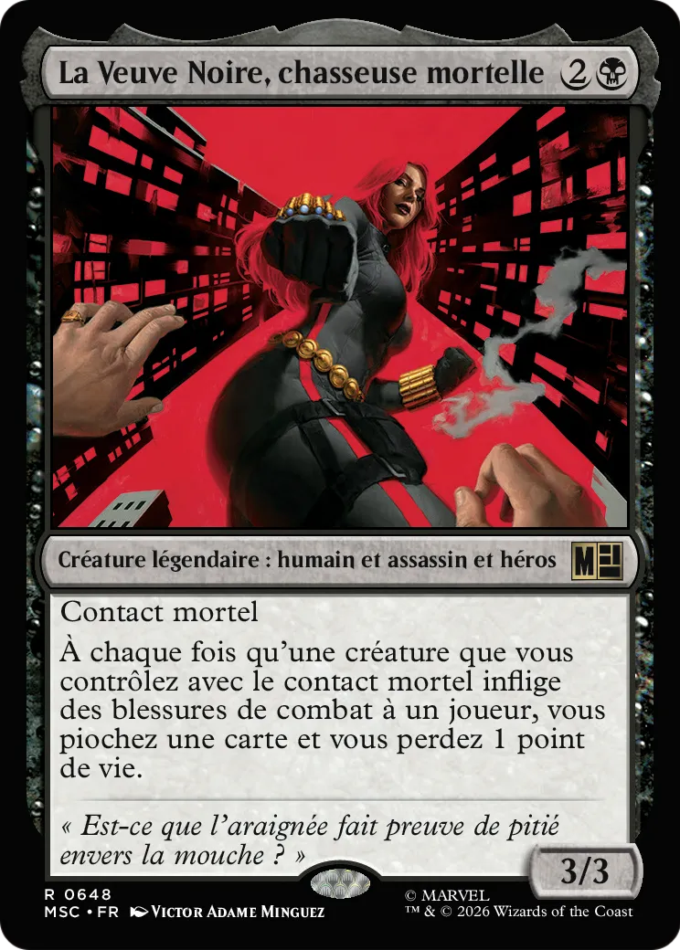 La Veuve Noire, chasseuse mortelle — Marvel Super Heroes Commander — Magic: The Gathering