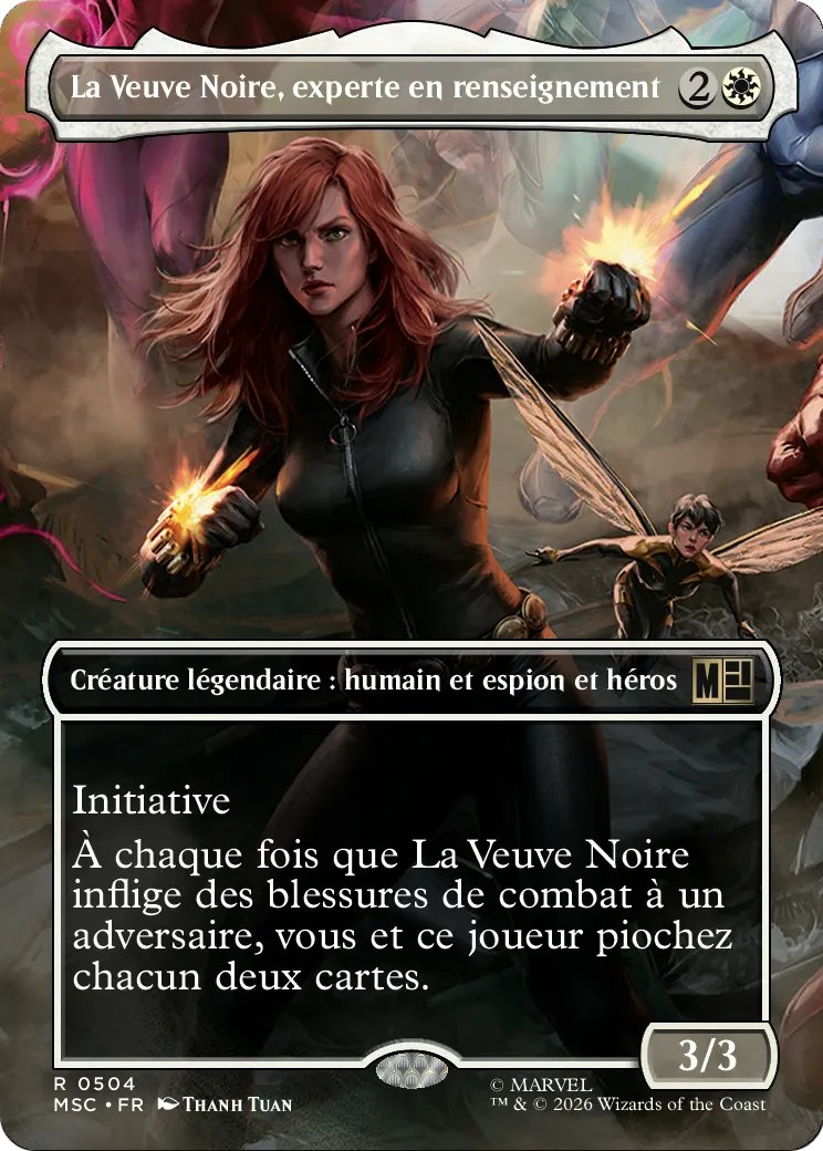 La Veuve Noire, experte en renseignement — Marvel Super Heroes Commander — Magic: The Gathering