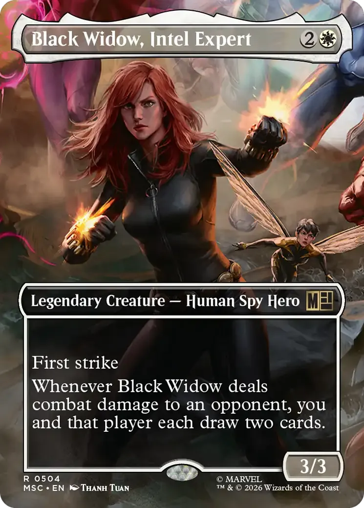 La Veuve Noire, experte en renseignement — Marvel Super Heroes Commander — Magic: The Gathering