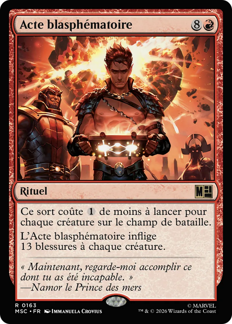 Acte blasphématoire — Marvel Super Heroes Commander — Magic: The Gathering