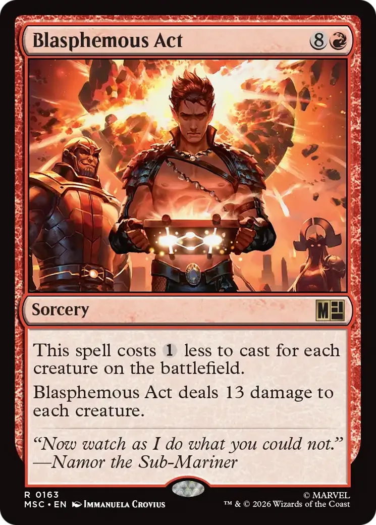Blasphemous Act — Marvel Super Heroes Commander — Magic: The Gathering
