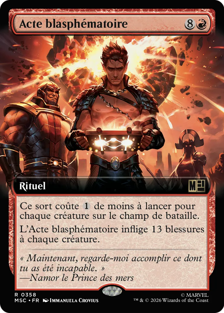 Acte blasphématoire — Marvel Super Heroes Commander — Magic: The Gathering