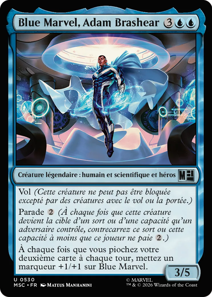 Blue Marvel, Adam Brashear — Marvel Super Heroes Commander — Magic: The Gathering