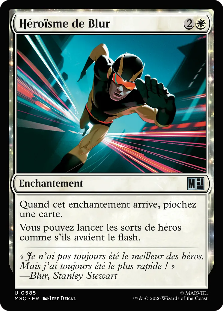 Héroïsme de Blur — Marvel Super Heroes Commander — Magic: The Gathering