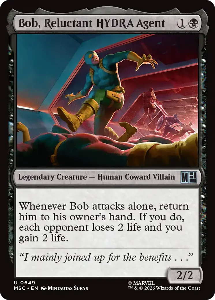 Bob, agent réticent d'HYDRA — Marvel Super Heroes Commander — Magic: The Gathering