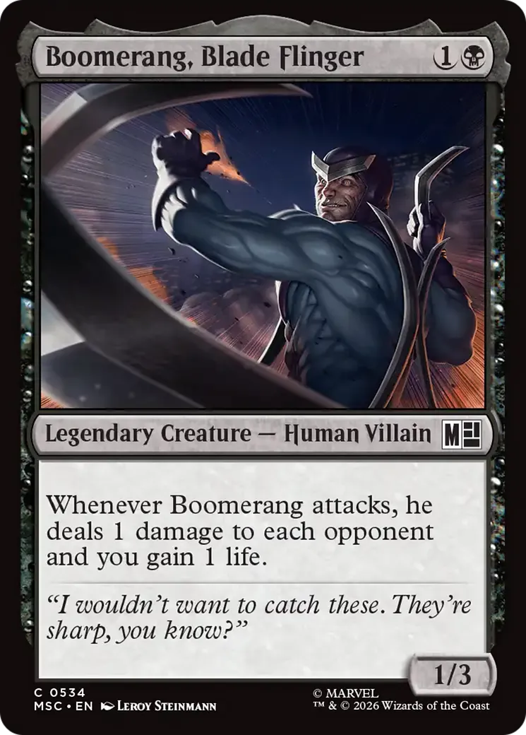 Boomerang, Blade Flinger — Marvel Super Heroes Commander — Magic: The Gathering