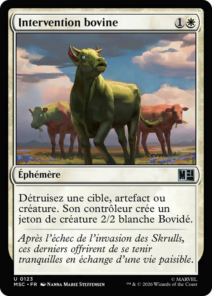 Intervention bovine — Marvel Super Heroes Commander — Magic: The Gathering