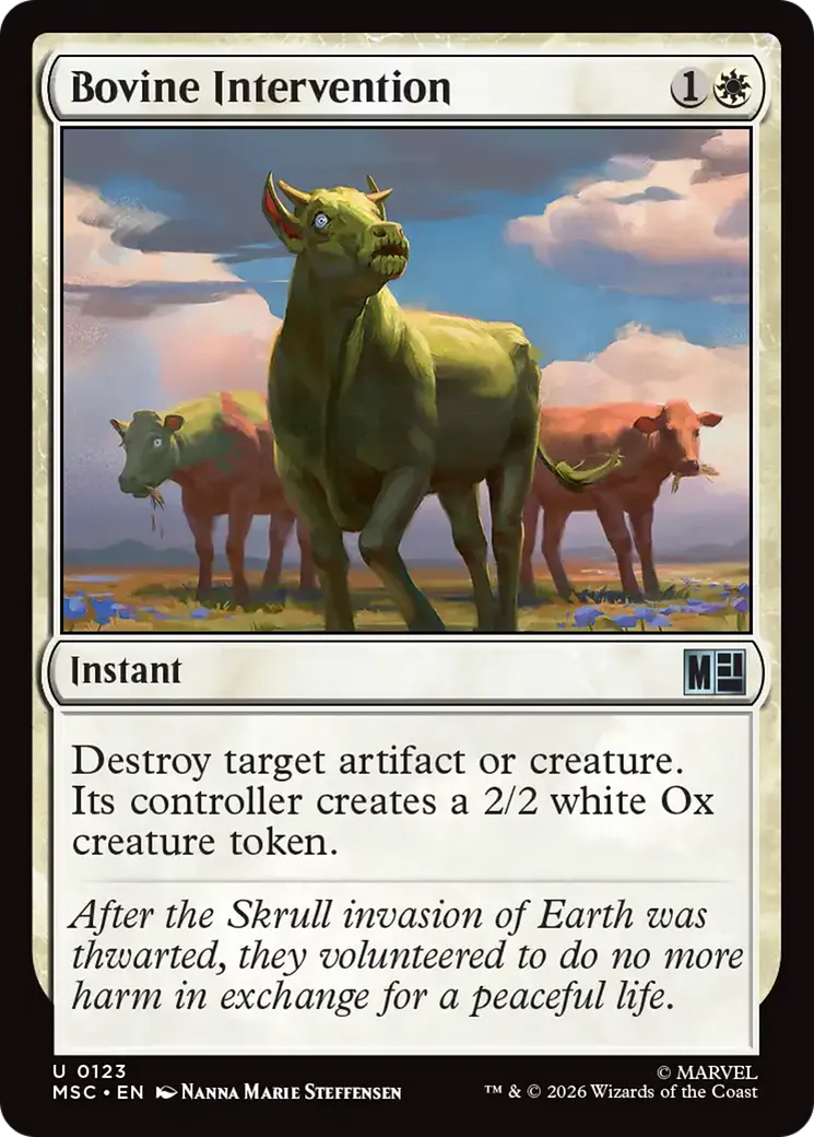 Intervention bovine — Marvel Super Heroes Commander — Magic: The Gathering