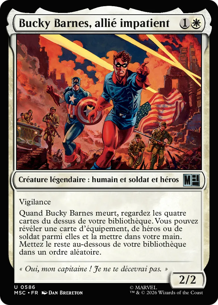 Bucky Barnes, allié impatient — Marvel Super Heroes Commander — Magic: The Gathering