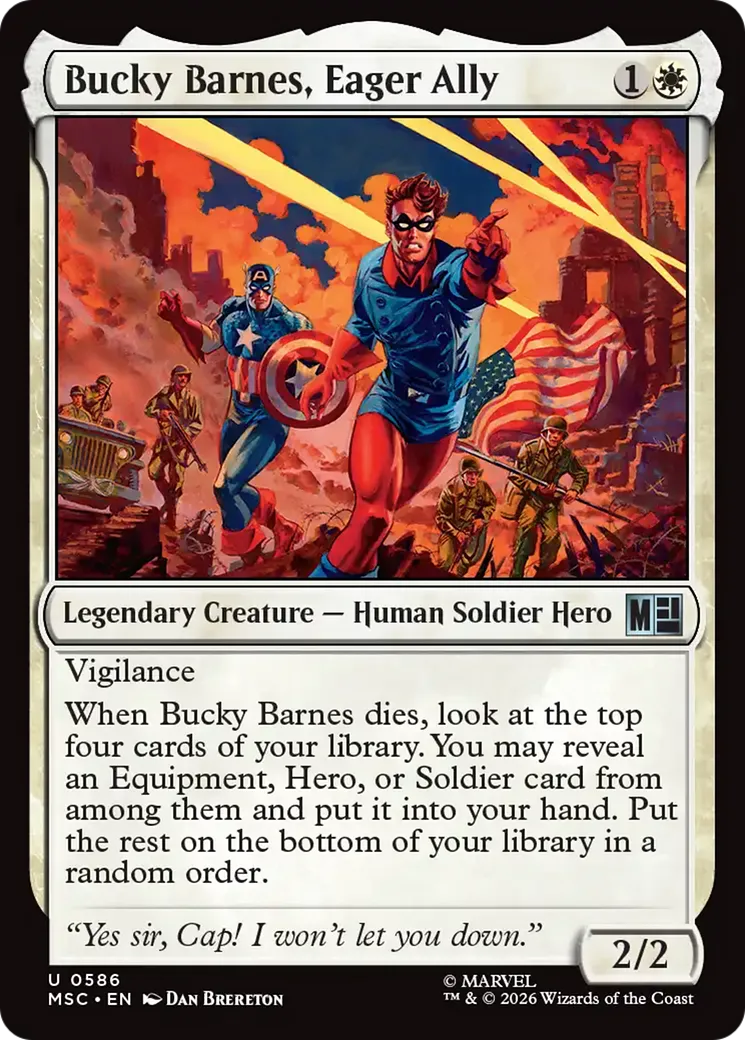 Bucky Barnes, Eager Ally — Marvel Super Heroes Commander — Magic: The Gathering