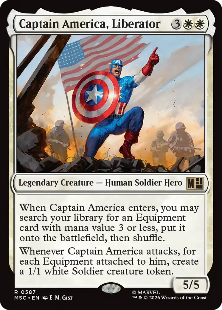 Captain America, Liberator — Marvel Super Heroes Commander — Magic: The Gathering