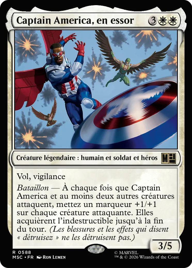 Captain America, en essor — Marvel Super Heroes Commander — Magic: The Gathering